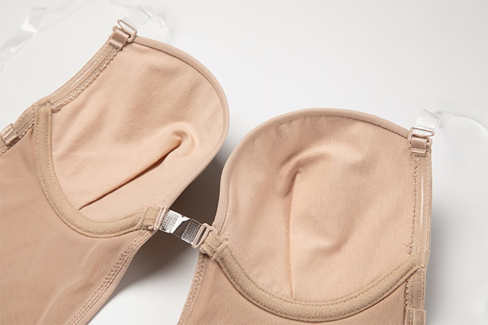 Body shaper feminino decote V profundo costas abertas modelador invisível