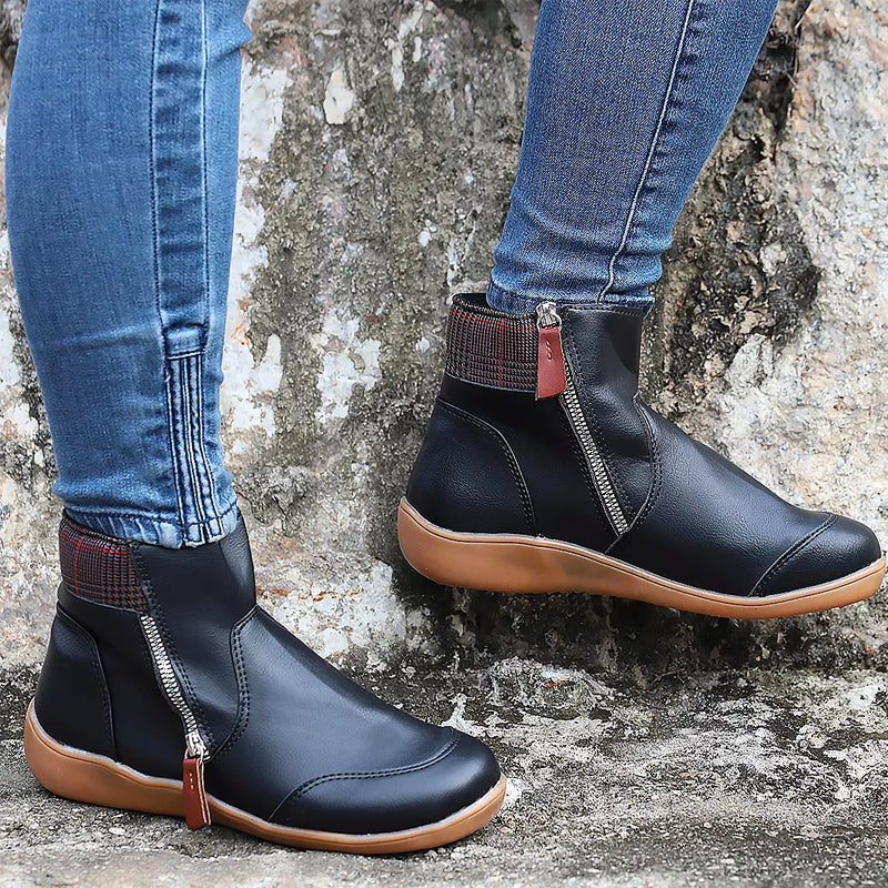 Botas ortopédicas impermeáveis com suporte de arco e sola antiderrapante