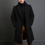 Casaco de lã masculino corte clássico quente para outono e inverno
