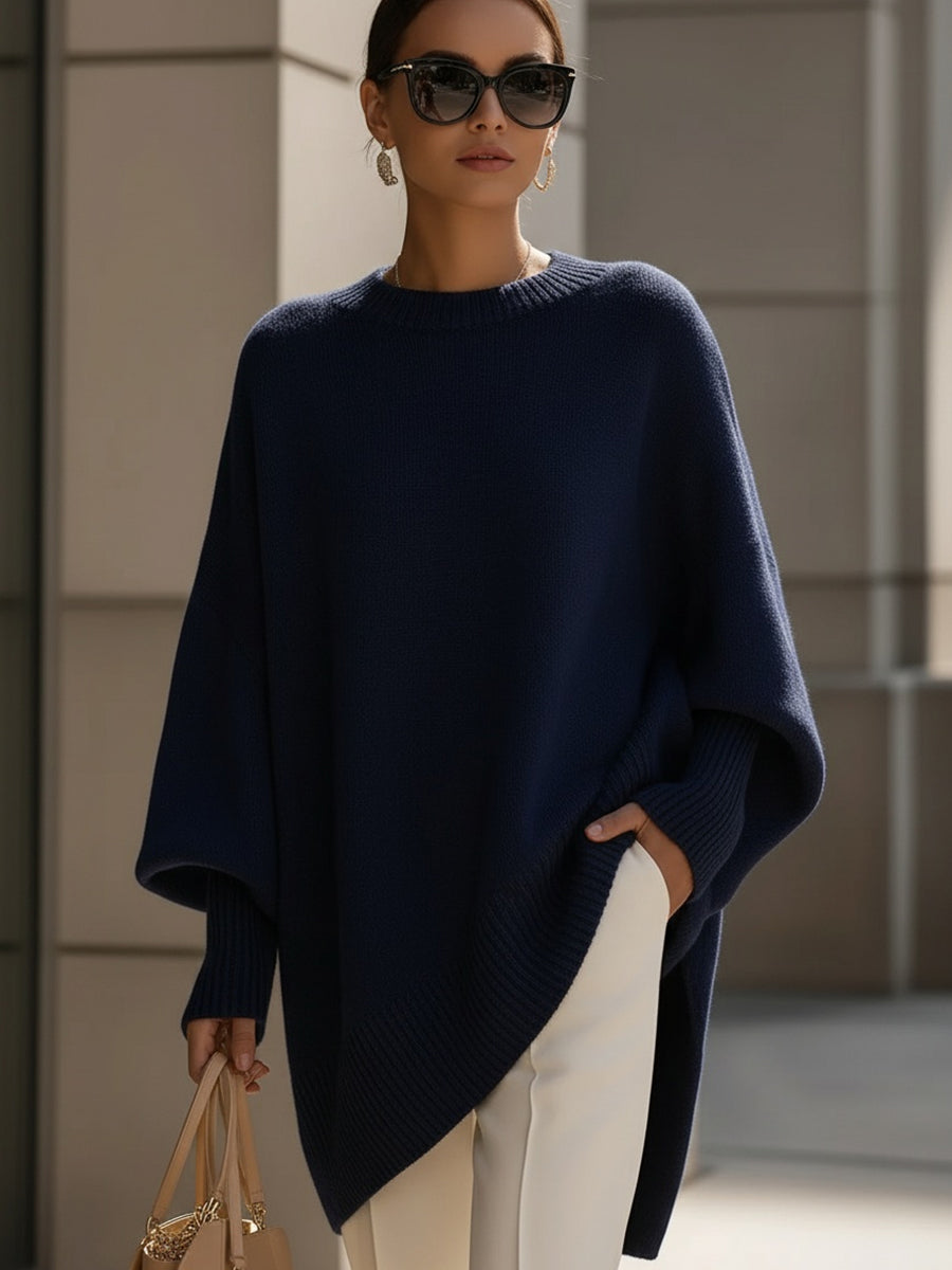 Camisola oversized feminina de corte amplo e visual elegante