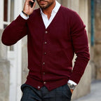 Cardigan masculino de malha confortável em várias cores