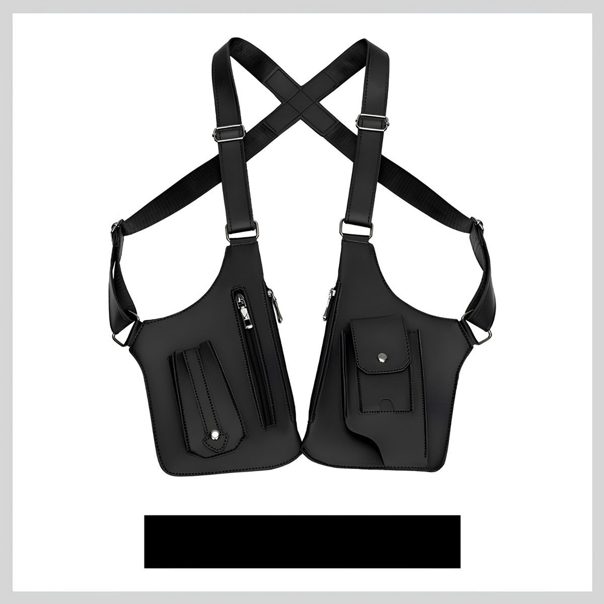 Bolsa tiracolo masculina antifurto com fechos ocultos e fecho magnético