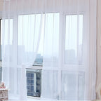 Cortinas de voile floral semitransparentes 200x100cm com ilhós, 2 painéis decorativos