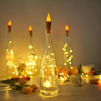 Luzes LED para garrafas a pilhas, decoração de Natal e festas, conjunto 10 peças