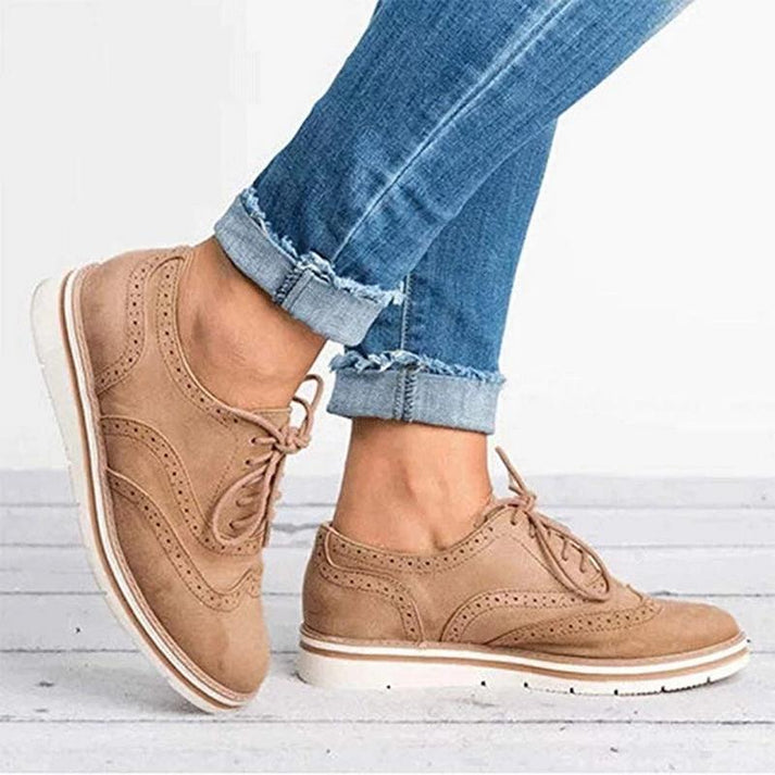 Sapatilhas femininas com atacadores design casual versátil