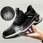 Sapatos de segurança com biqueira de aço, sola antifuros Kevlar e cabedal respirável