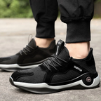 Sapatos de segurança com biqueira de aço, sola antifuros Kevlar e cabedal respirável