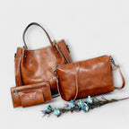 Conjunto de bolsas vintage 4 peças espaçosas com alças resistentes