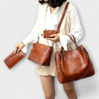 Conjunto de bolsas vintage 4 peças espaçosas com alças resistentes