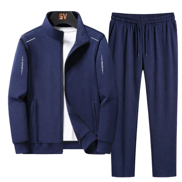 Conjunto de fato de treino masculino duas peças casual desportivo