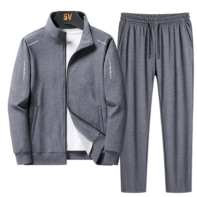 Conjunto de fato de treino masculino duas peças casual desportivo