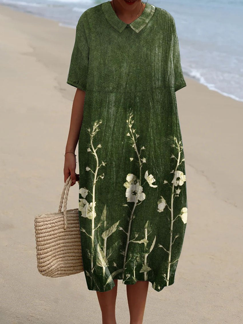 Vestido de Verão Floral | Envolvente, Padrão Colorido