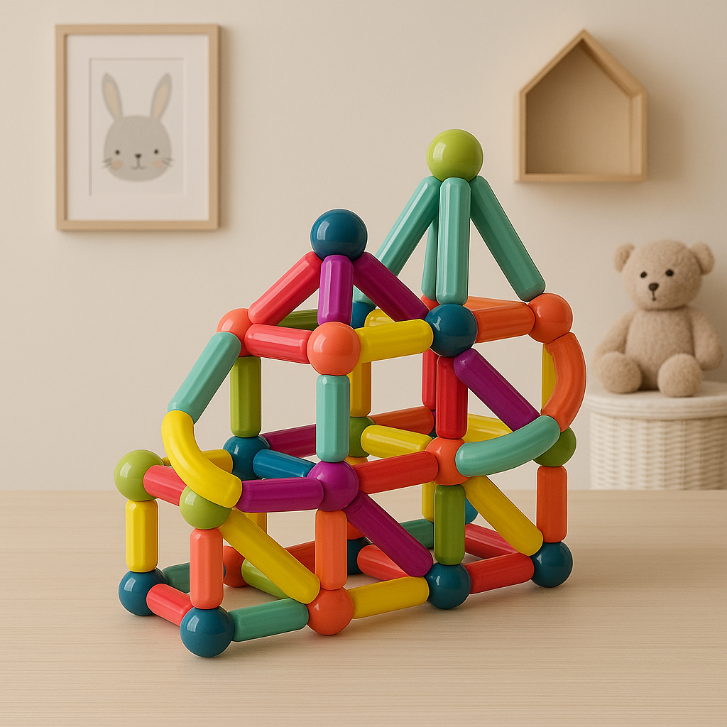 Brinquedos magnéticos varas magnéticas educativas para crianças, estimulação criatividade infantil