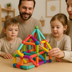 Brinquedos magnéticos varas magnéticas educativas para crianças, estimulação criatividade infantil