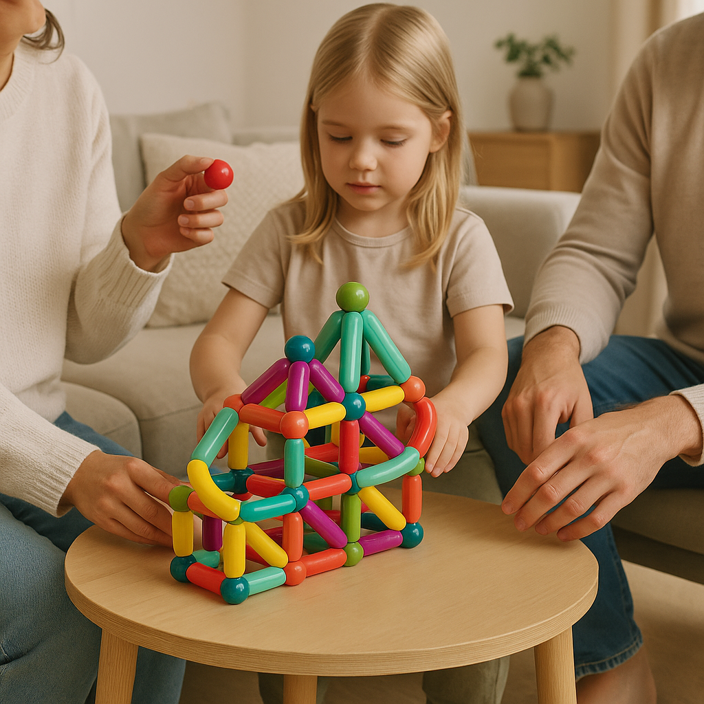Brinquedos magnéticos varas magnéticas educativas para crianças, estimulação criatividade infantil