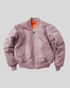 Bomber jacket clássica mulher comprimento anca com acabamentos canelados
