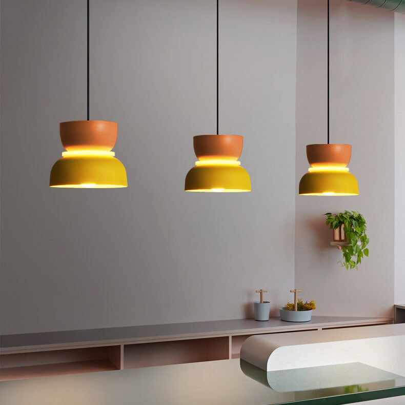 Luminária pendente dome nórdica led liga de zinco bicolor estilo escandinavo