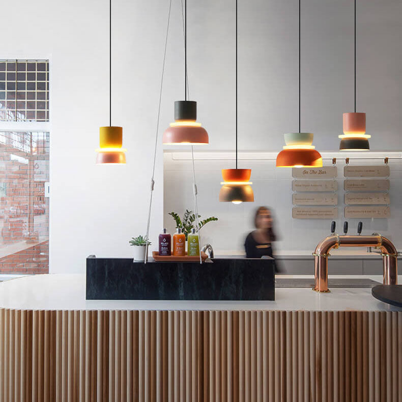 Luminária pendente dome nórdica led liga de zinco bicolor estilo escandinavo