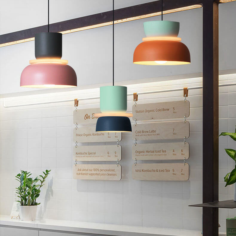 Luminária pendente dome nórdica led liga de zinco bicolor estilo escandinavo