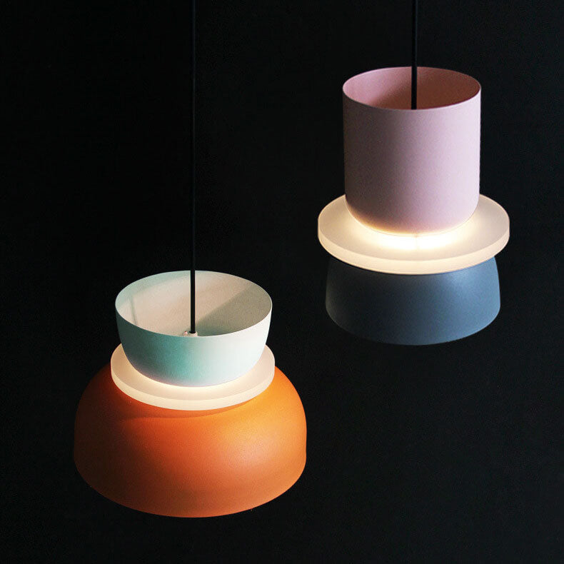 Luminária pendente dome nórdica led liga de zinco bicolor estilo escandinavo