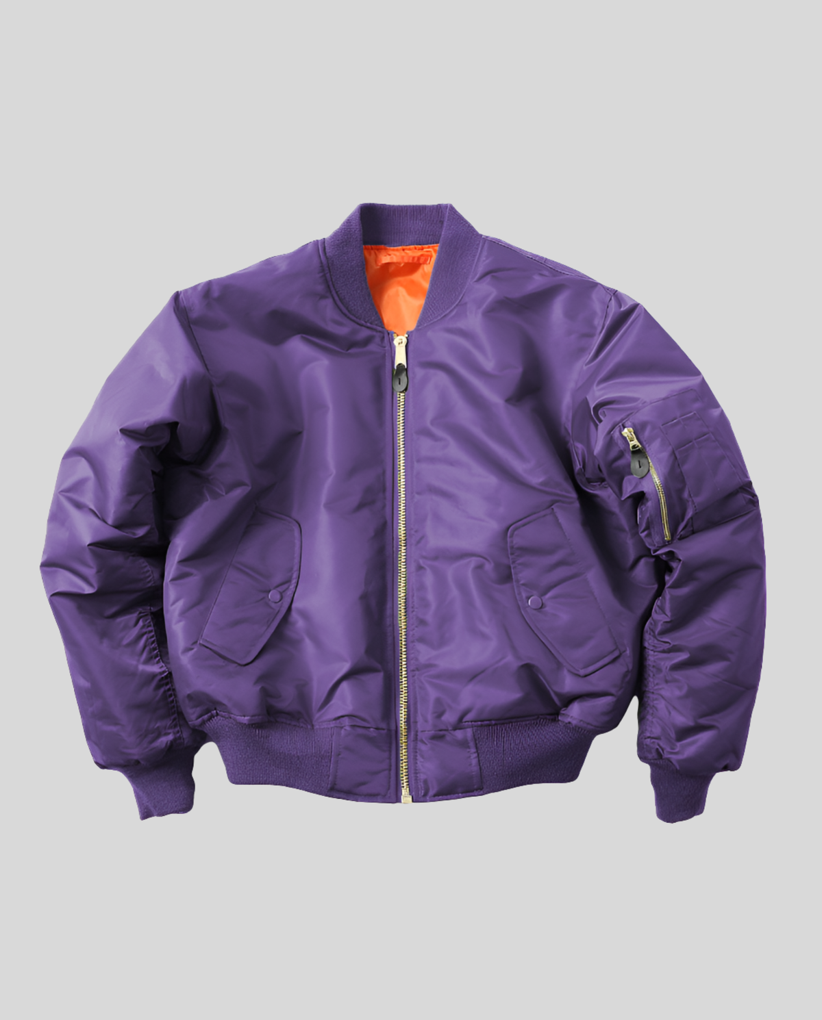 Bomber jacket clássica mulher comprimento anca com acabamentos canelados