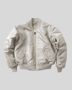 Bomber jacket clássica mulher comprimento anca com acabamentos canelados