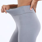 Leggings térmicas forradas para mulher cintura alta opacas para inverno