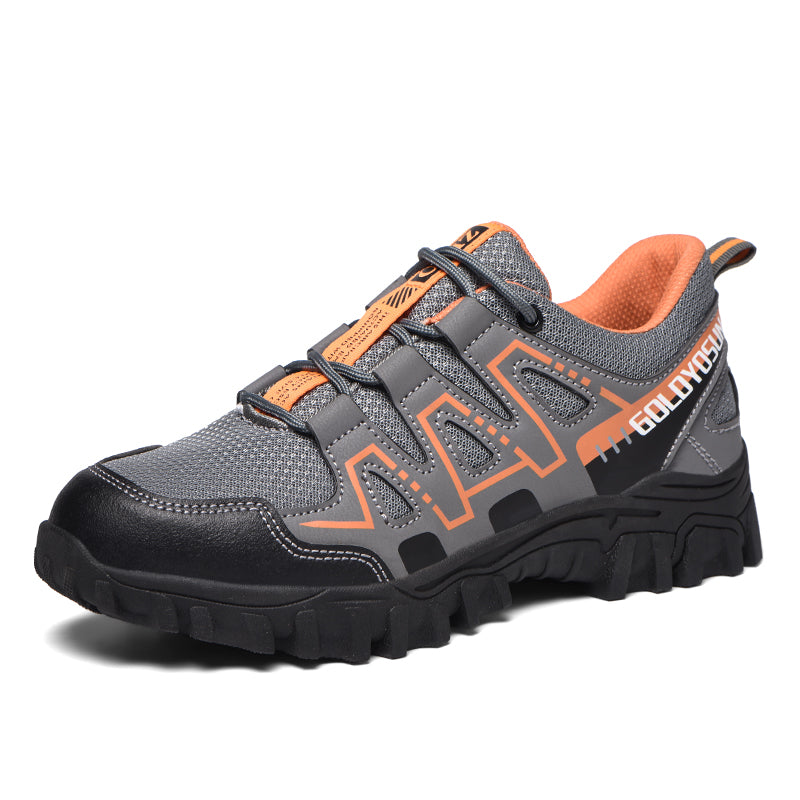 Sapatos de segurança com biqueira de aço leves e antiderrapantes, proteção anti-esmagamento e sola Kevlar