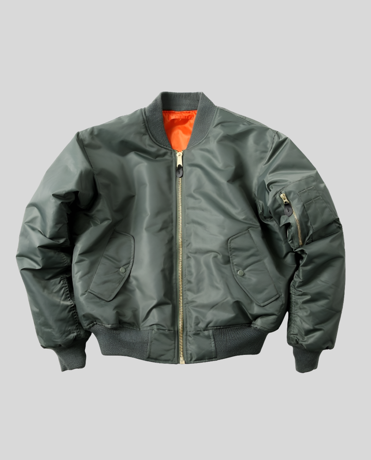 Bomber jacket clássica mulher comprimento anca com acabamentos canelados
