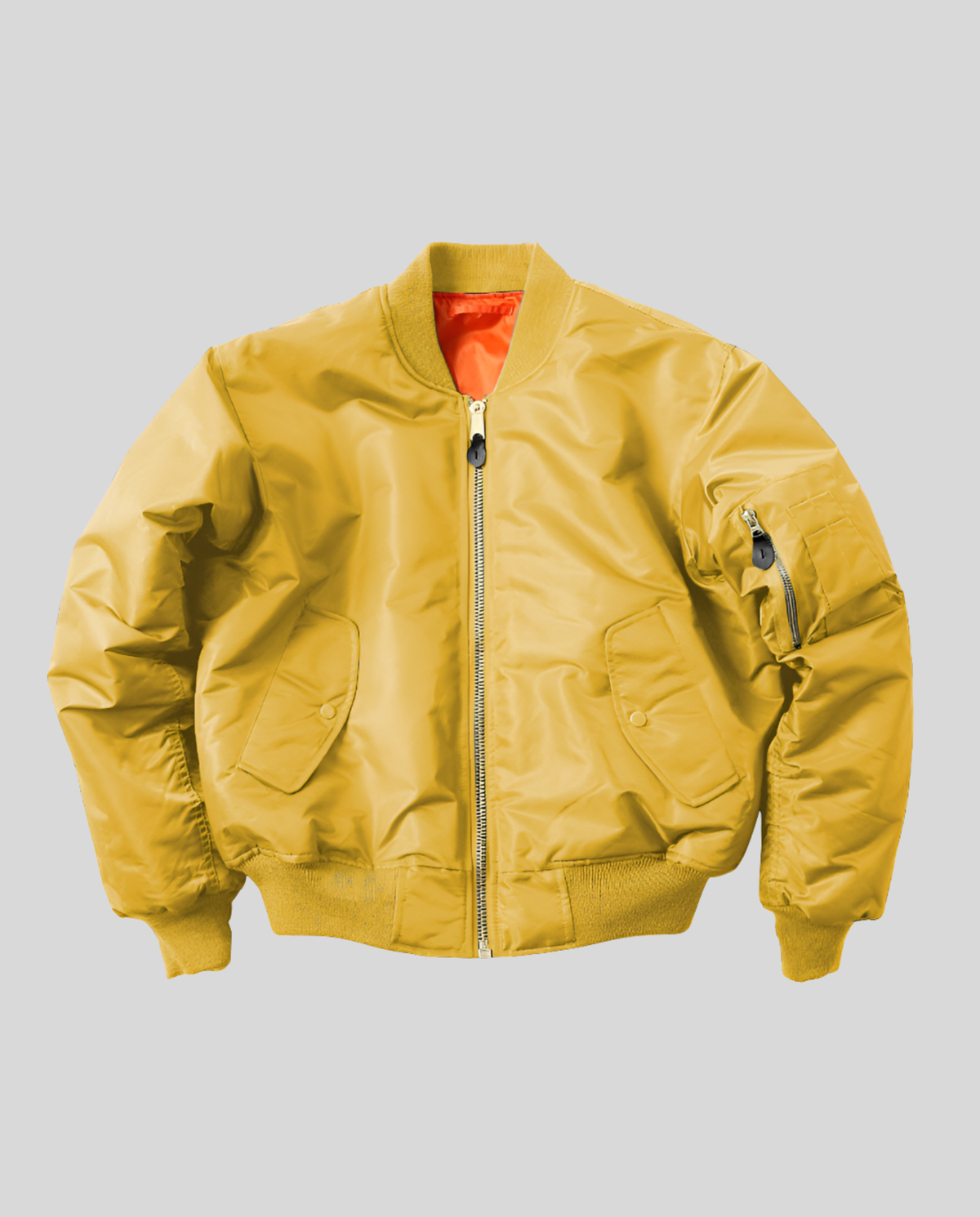 Bomber jacket clássica mulher comprimento anca com acabamentos canelados