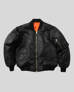Bomber jacket clássica mulher comprimento anca com acabamentos canelados