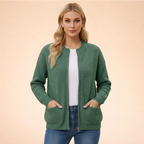Cardigan feminino de tricô macio corte regular em diversas cores