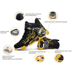 Sapatos de segurança com biqueira de aço e sola antiperforação Kevlar, leves e respiráveis