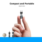 Adaptador USB-C 240W carregamento rápido com rotação 540°, compacto e universal
