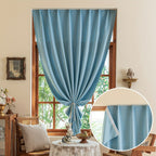 Cortinas blackout autoadesivas com velcro para quarto e sala, poliéster 100%
