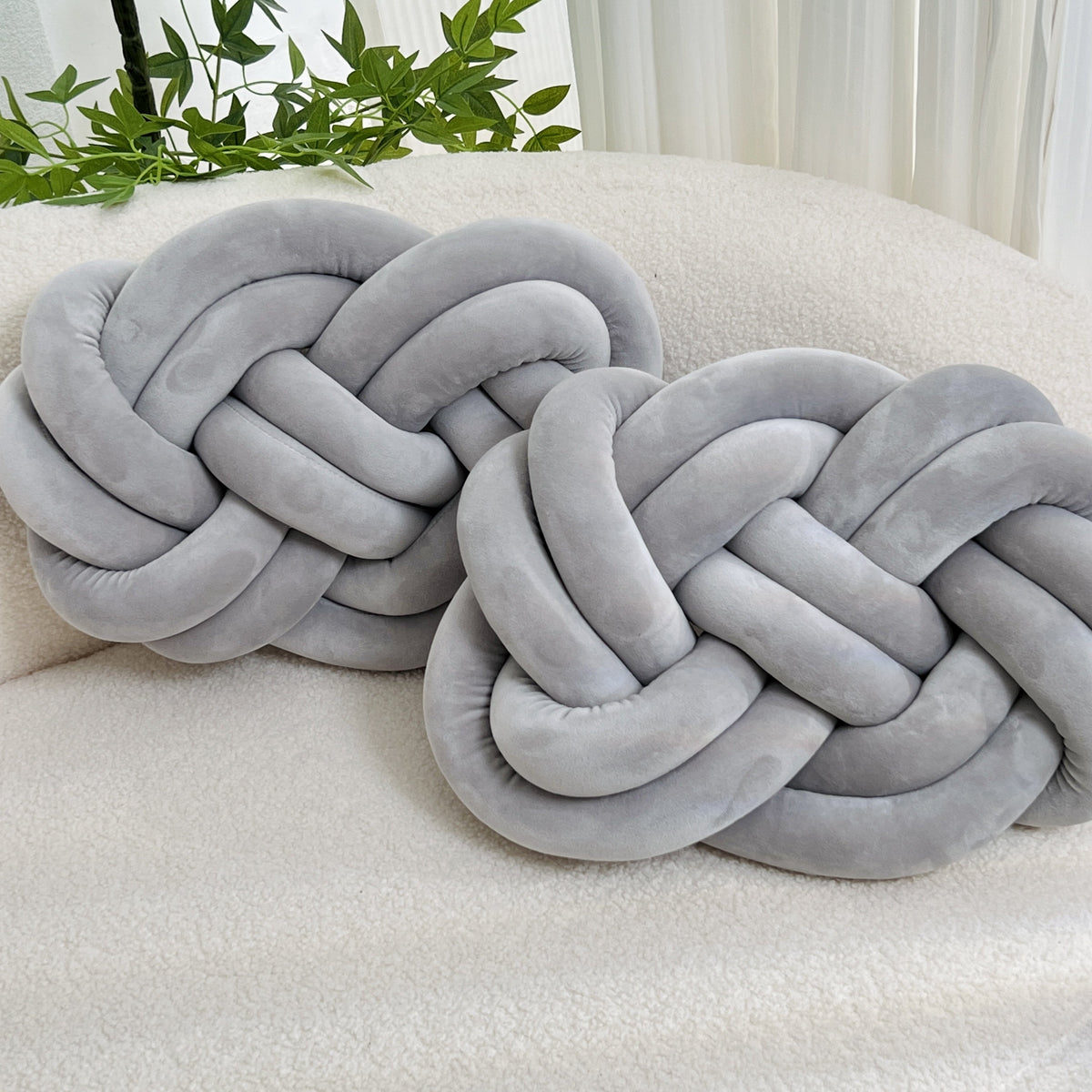 Almofadas decorativas de pelúcia macia, pack 2 unidades, design geométrico para sofá e cama