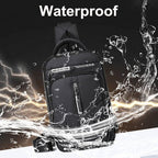 Mochila antifurto impermeável com porta USB e sleeve para portátil