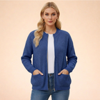 Cardigan feminino de tricô macio corte regular em diversas cores
