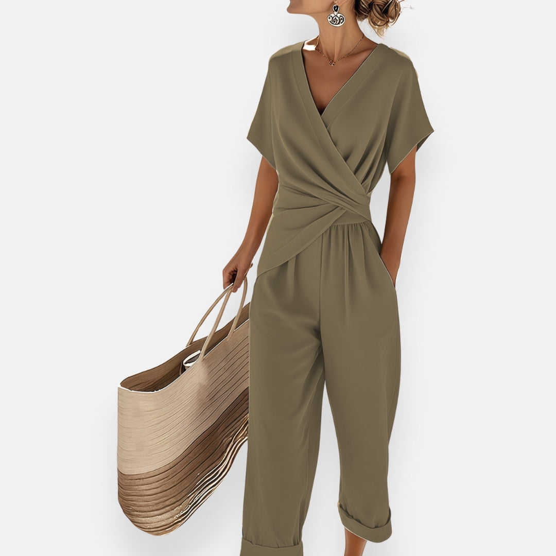 Conjunto feminino 2 peças top fluido e calça perna larga