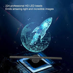 Projetor LED Fan Holograma 3D com efeito realista e alta resolução