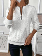 Camisola feminina de malha suave corte elegante conforto diário