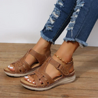 Sandálias femininas ortopédicas com suporte plantar ergonómico