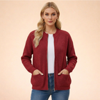 Cardigan feminino de tricô macio corte regular em diversas cores