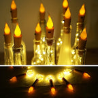 Luzes LED para garrafas a pilhas, decoração de Natal e festas, conjunto 10 peças