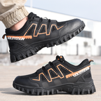 Sapatos de segurança com biqueira de aço leves e antiderrapantes, proteção anti-esmagamento e sola Kevlar