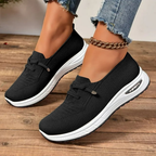 Sapatos ortopédicos slip-on acolchoados com suporte no médio-pé e sola antiderrapante