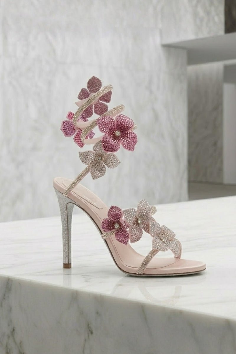 Sapatos de Dança Latina Feminino | Salto Alto, Branco com Laço