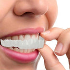 Facetas dentárias clip-on superiores e inferiores em silicone de grau médico