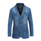 Blazer moderno casual para homem com lapela clássica e fecho de botões