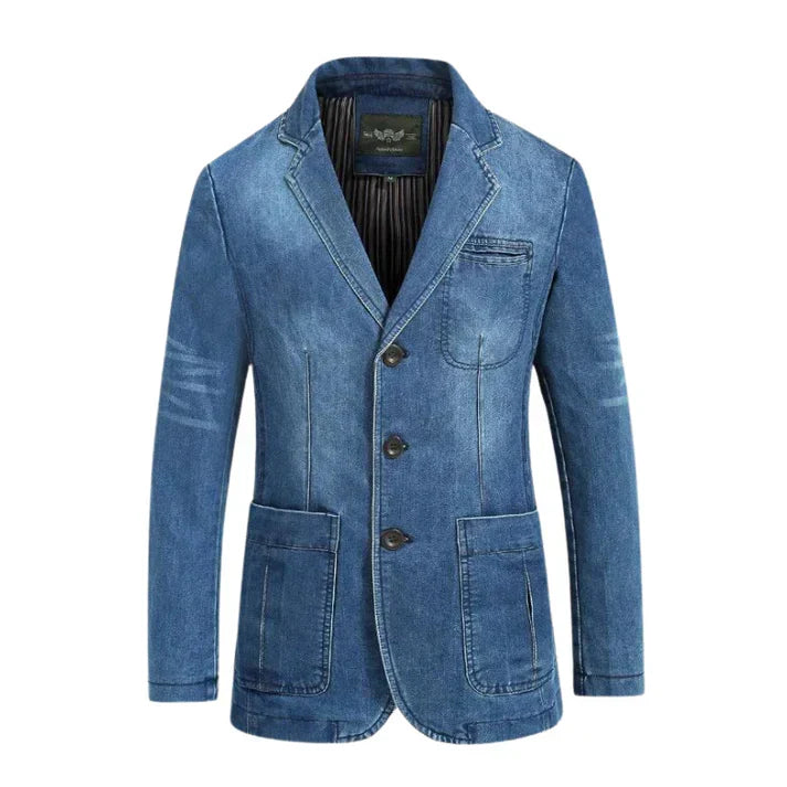 Blazer moderno casual para homem com lapela clássica e fecho de botões